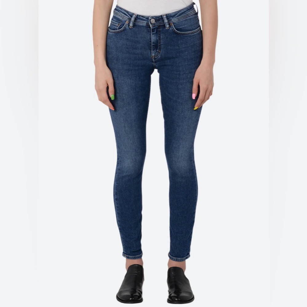 Acne Studios Climb Mid Blue Skinny Jeans 24W-32L